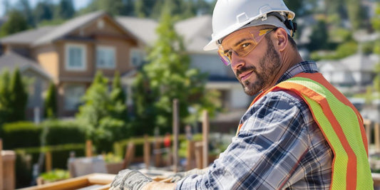 Construction worker in Everett, Washington, focused on project.